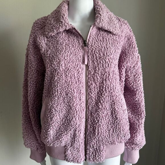 Universal Thread Purple Sherpa Bomber Jacket Size M - Picture 1 of 5